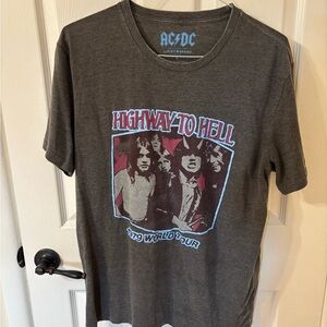 Lucky Brand Brown AC/DC Graphic Tee